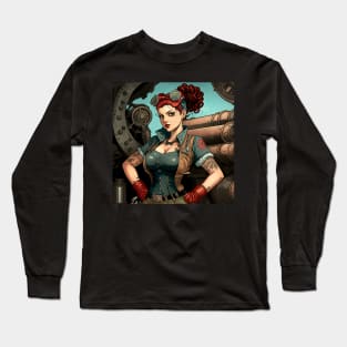 Rosie the Steampunk Rivetor Long Sleeve T-Shirt